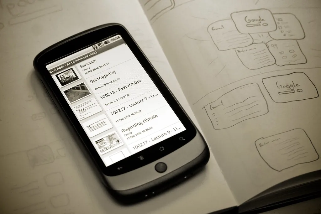 note taking app on laptop