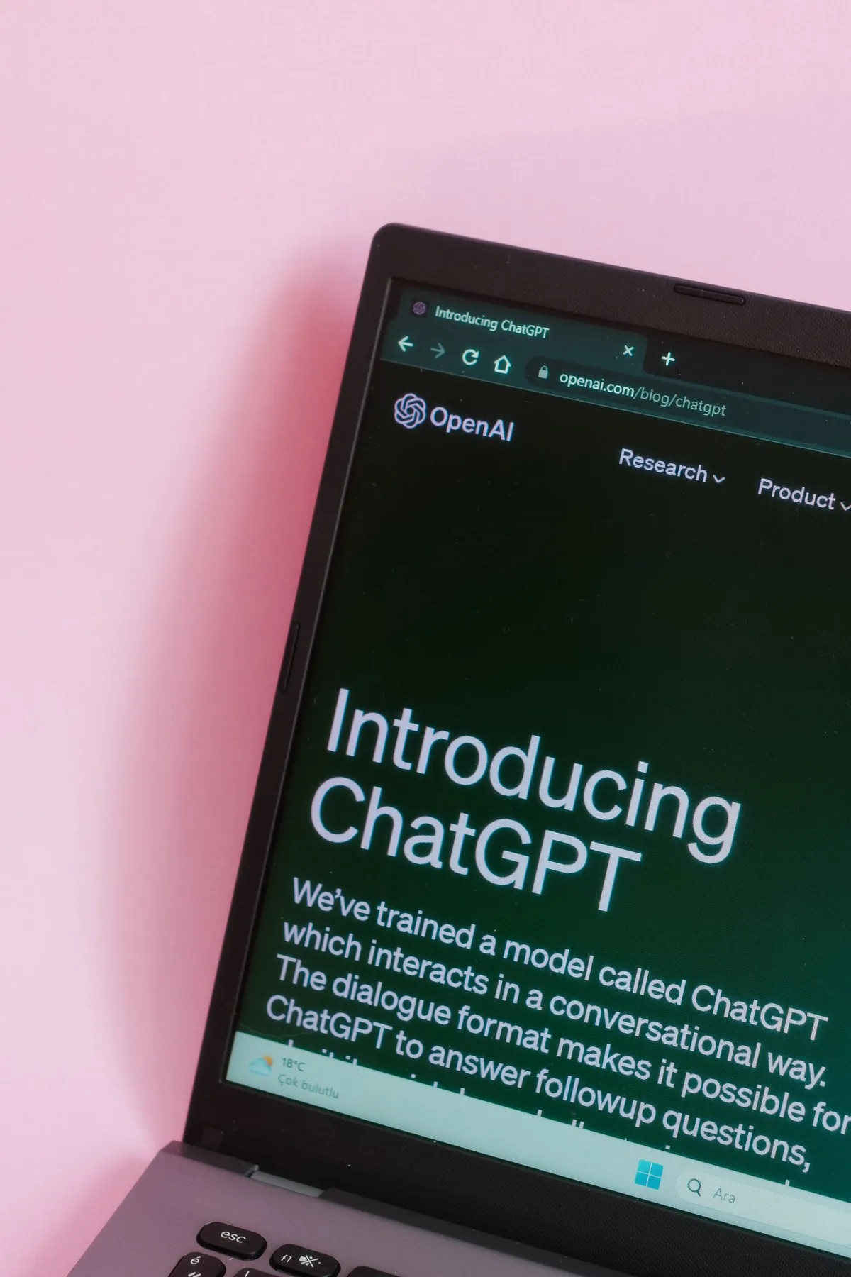 chatgpt logo on laptop screen