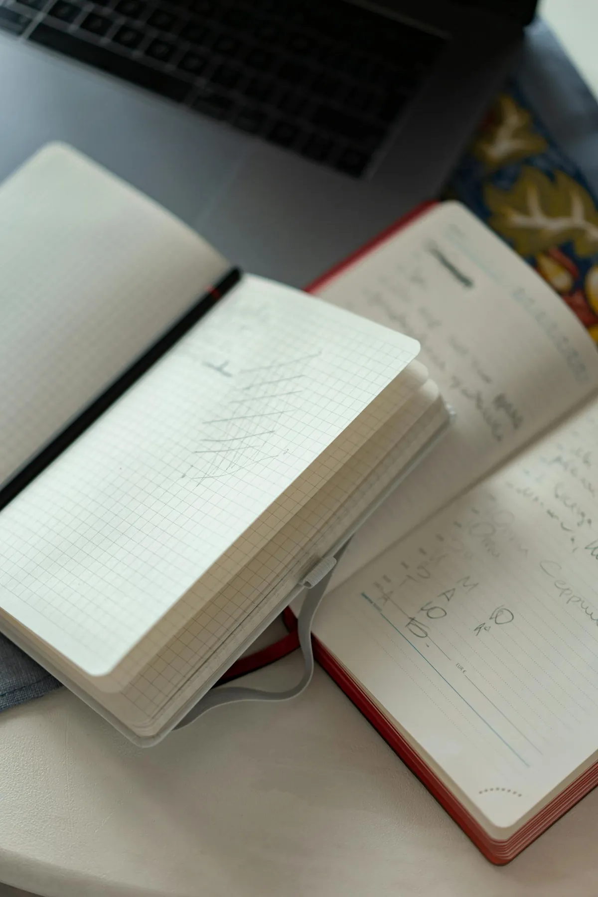 laptop with note taking app open